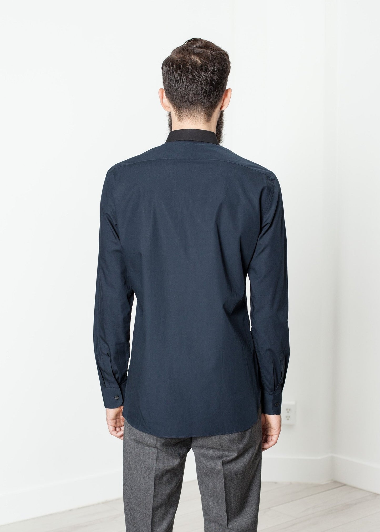 Camicia Classic Shirt in Navy Mauro Grifoni