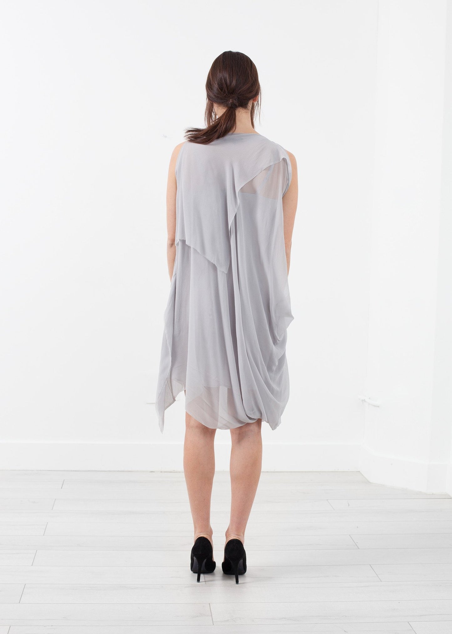 Chiffon Draped Dress Louiza Babouryan