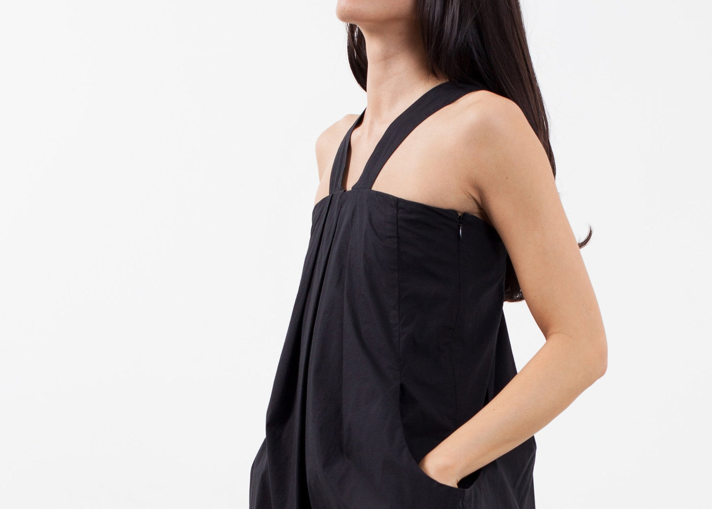 V-Strap Pocket Dress Hache