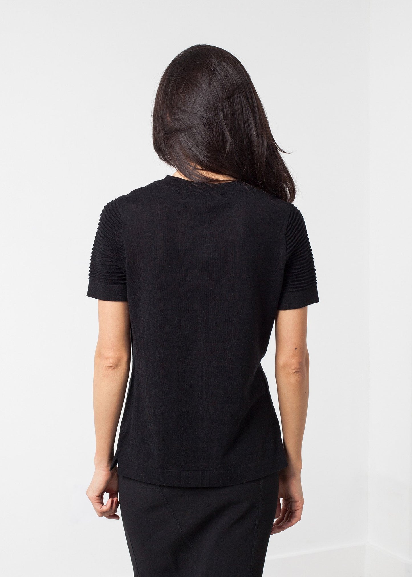 Ribbed Short Sleeve Knit Co