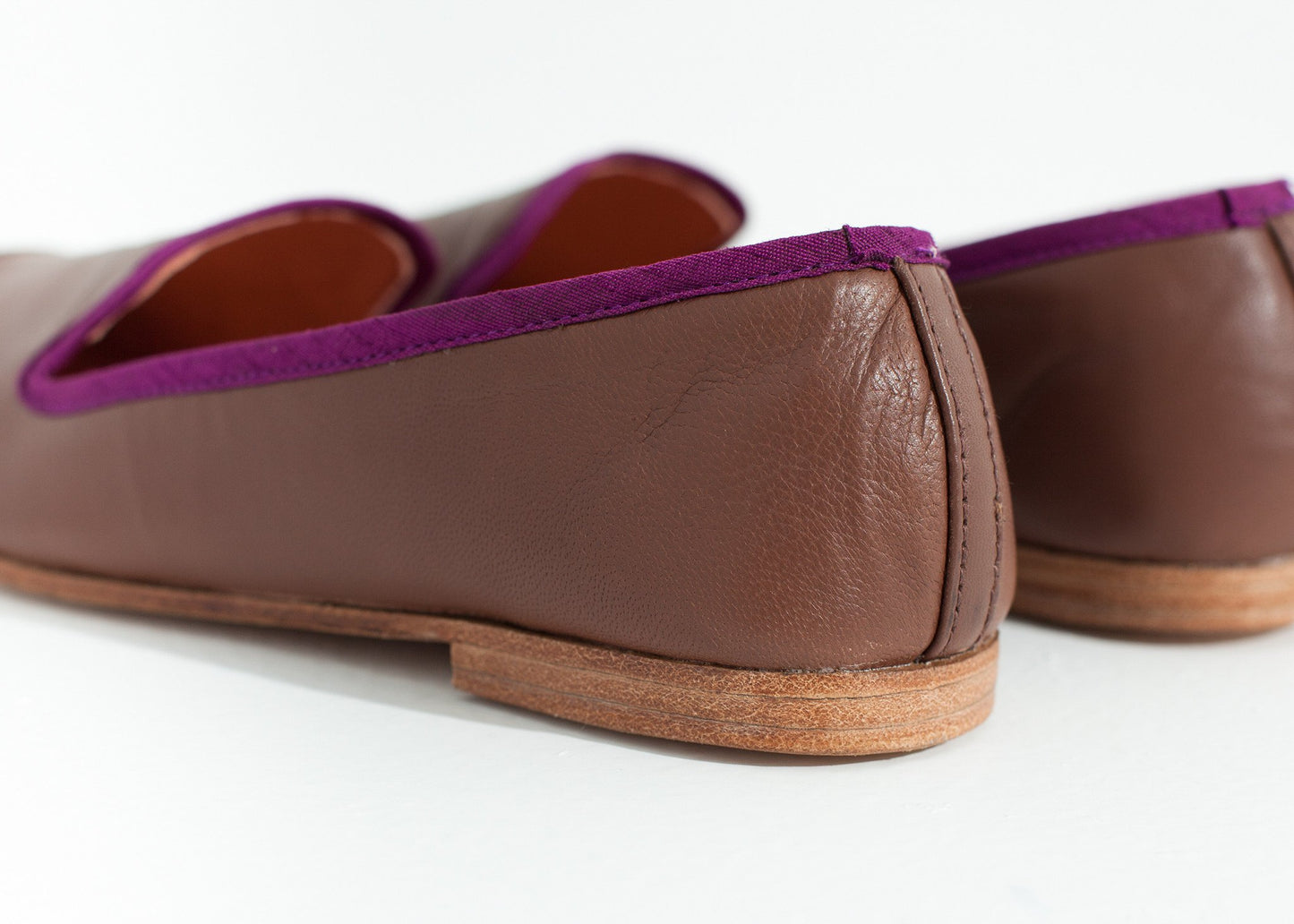 Bizi Cap Toe Loafer in Rose/Aubergine Meher Kakalia