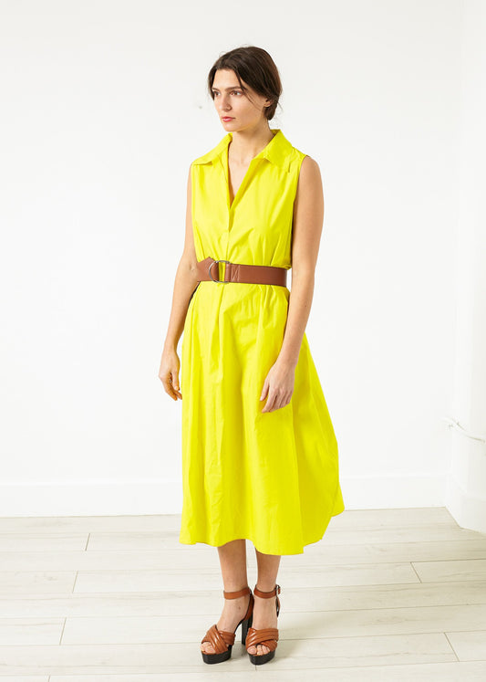 Balloon Cotton Dress in Yellow Ter et Bantine