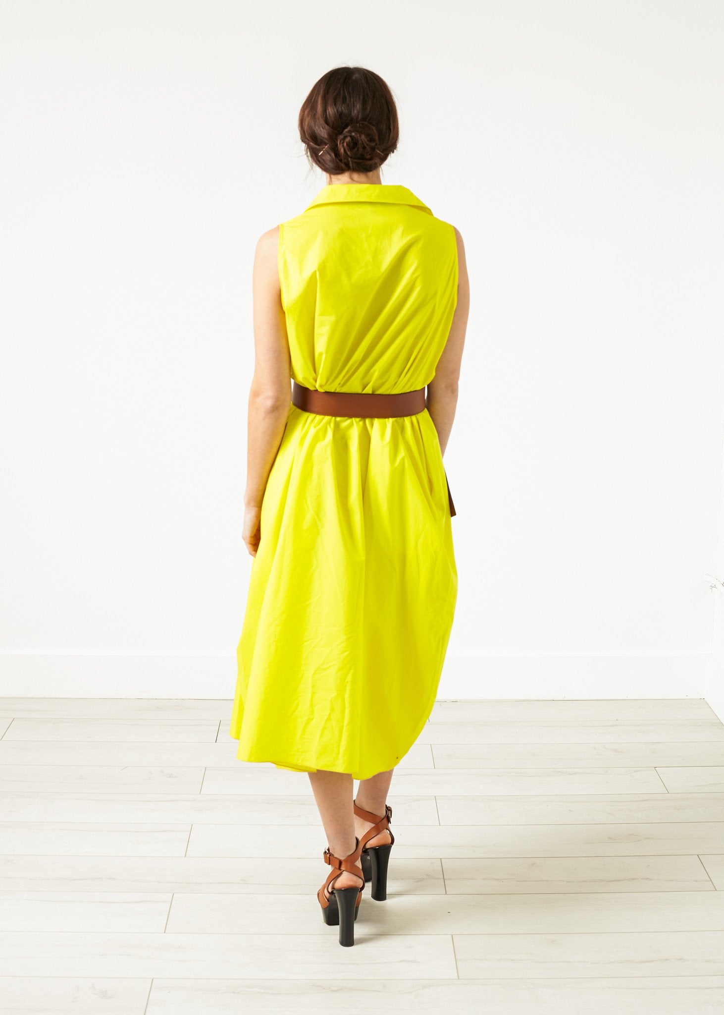 Balloon Cotton Dress in Yellow Ter et Bantine