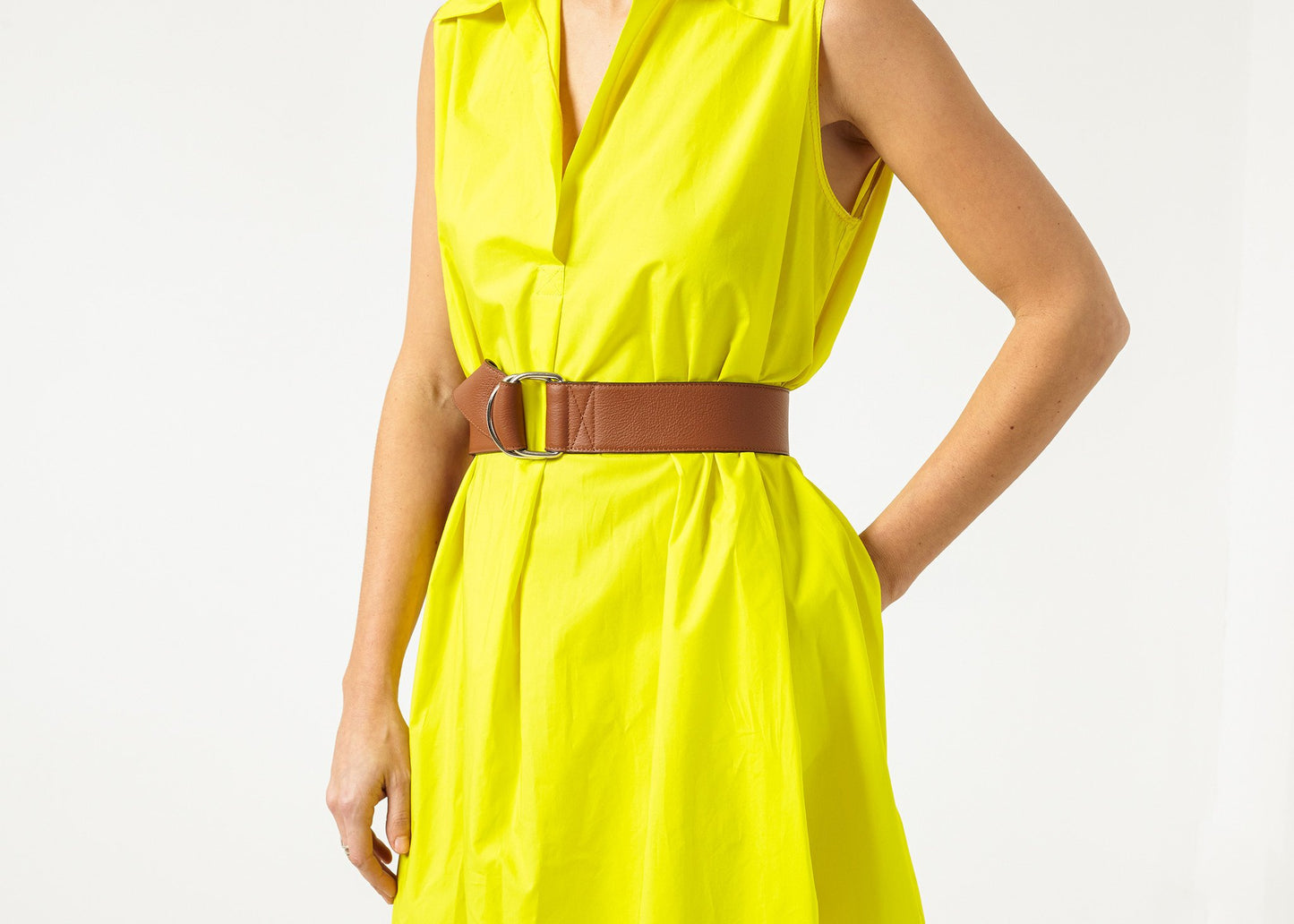 Balloon Cotton Dress in Yellow Ter et Bantine