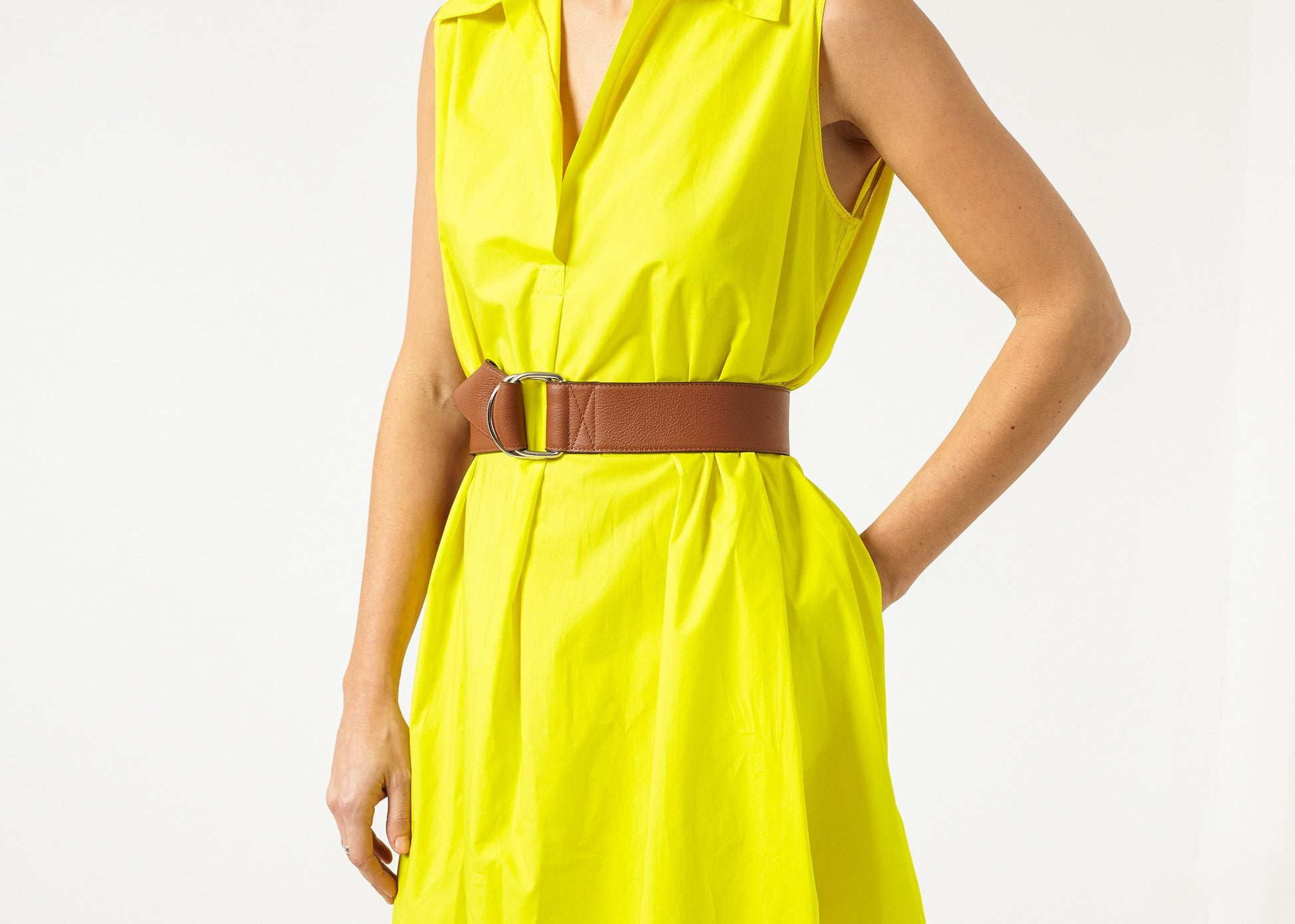 Balloon Cotton Dress in Yellow Ter et Bantine