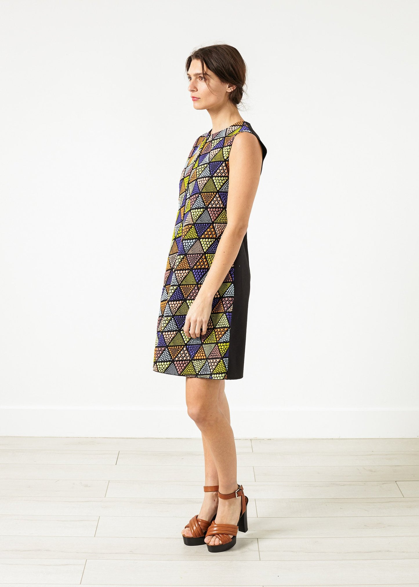 Triangle Sleeveless Dress in Multi Ter et Bantine