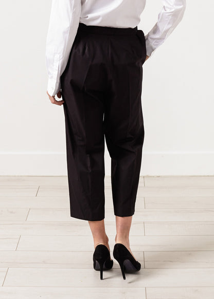 Wide Cropped Trouser in Black Ter et Bantine