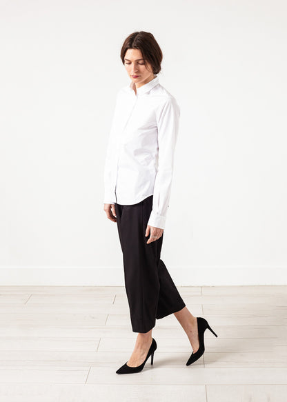 Wide Cropped Trouser in Black Ter et Bantine