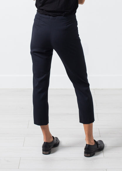 Wool Cropped Pant in Navy Amelia Toro