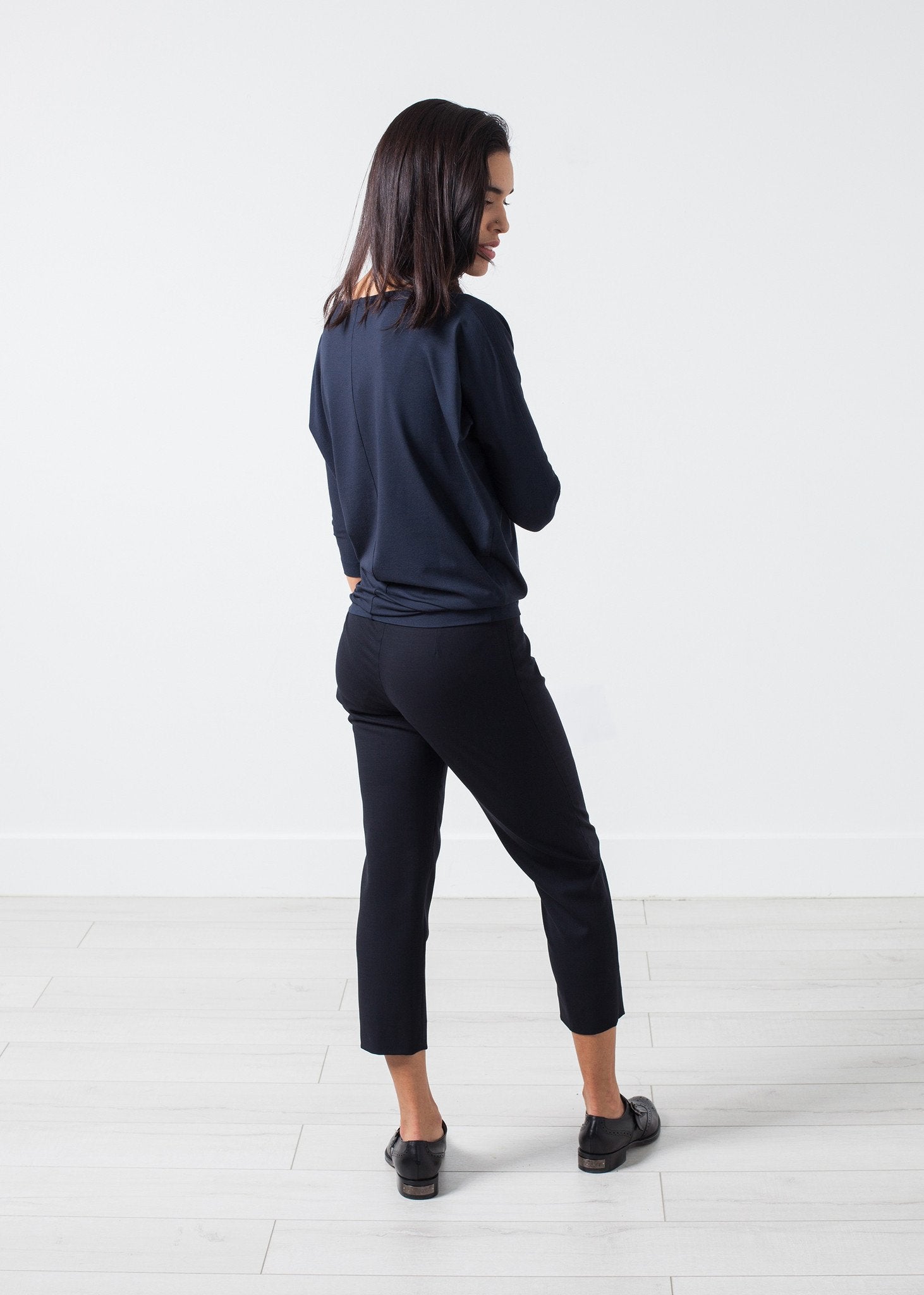 Boat Neck Top in Marine Alexandra Schiess