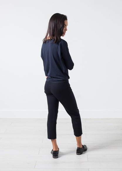 Boat Neck Top in Marine Alexandra Schiess