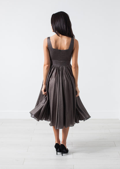 Voile Dress in Grey Pearl Amelia Toro