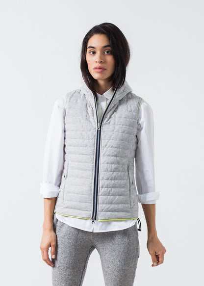 Primula Vest in Light Grey Duvetica