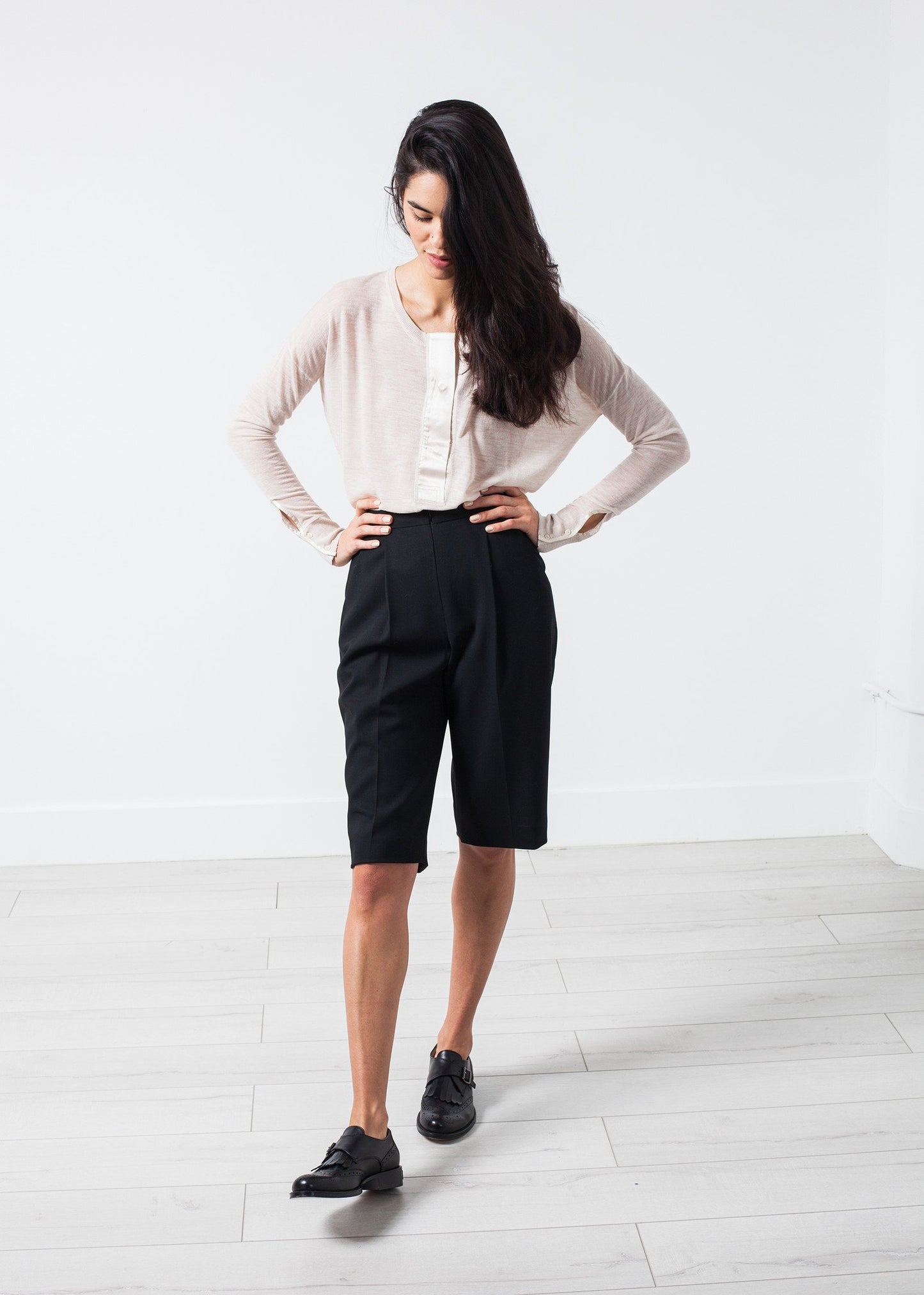 Woven Shorts in Black Amelia Toro