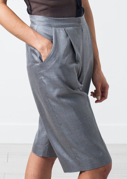 Silk Shorts in Grey Amelia Toro