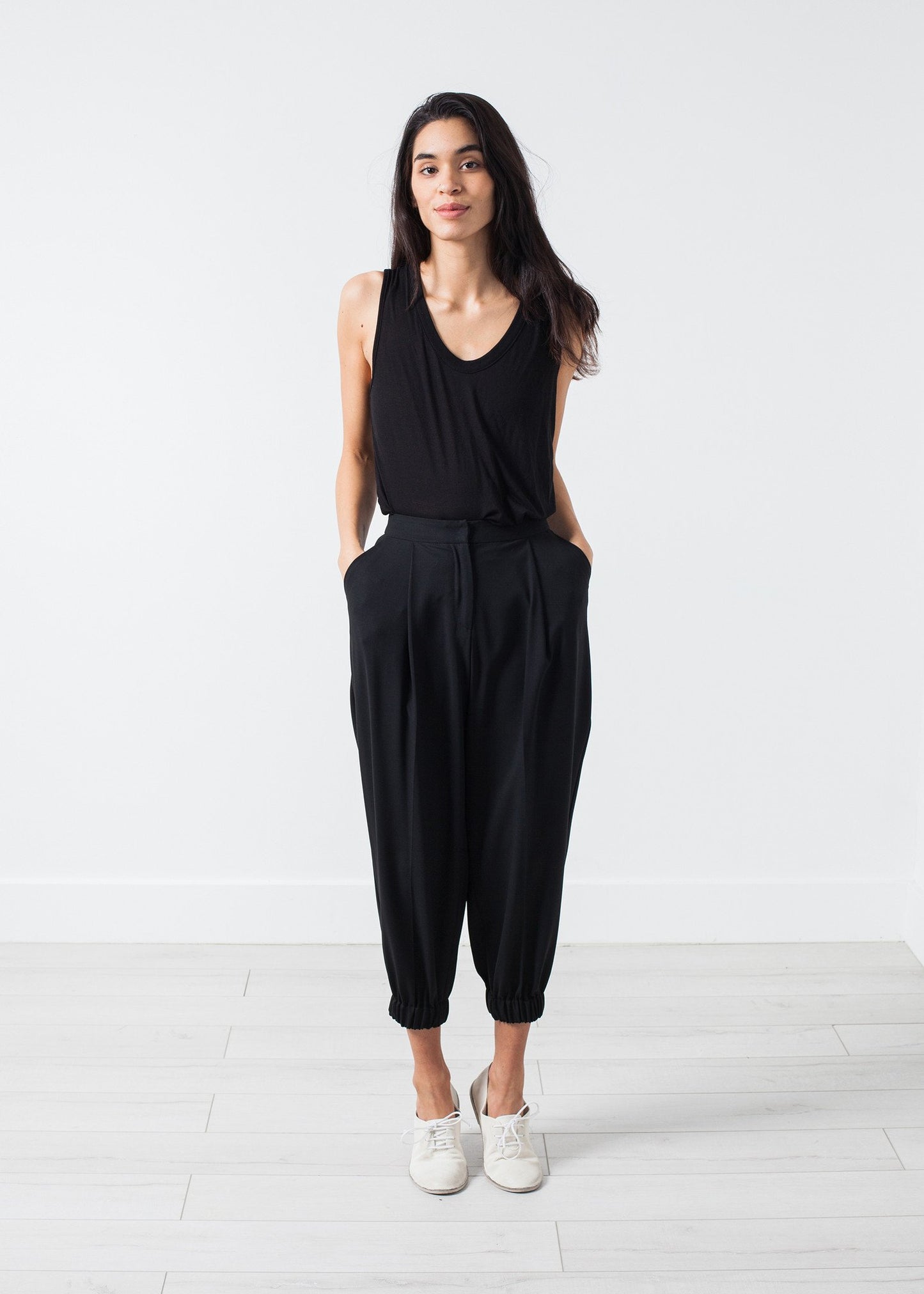 Fancy Wool Pant in Black Amelia Toro