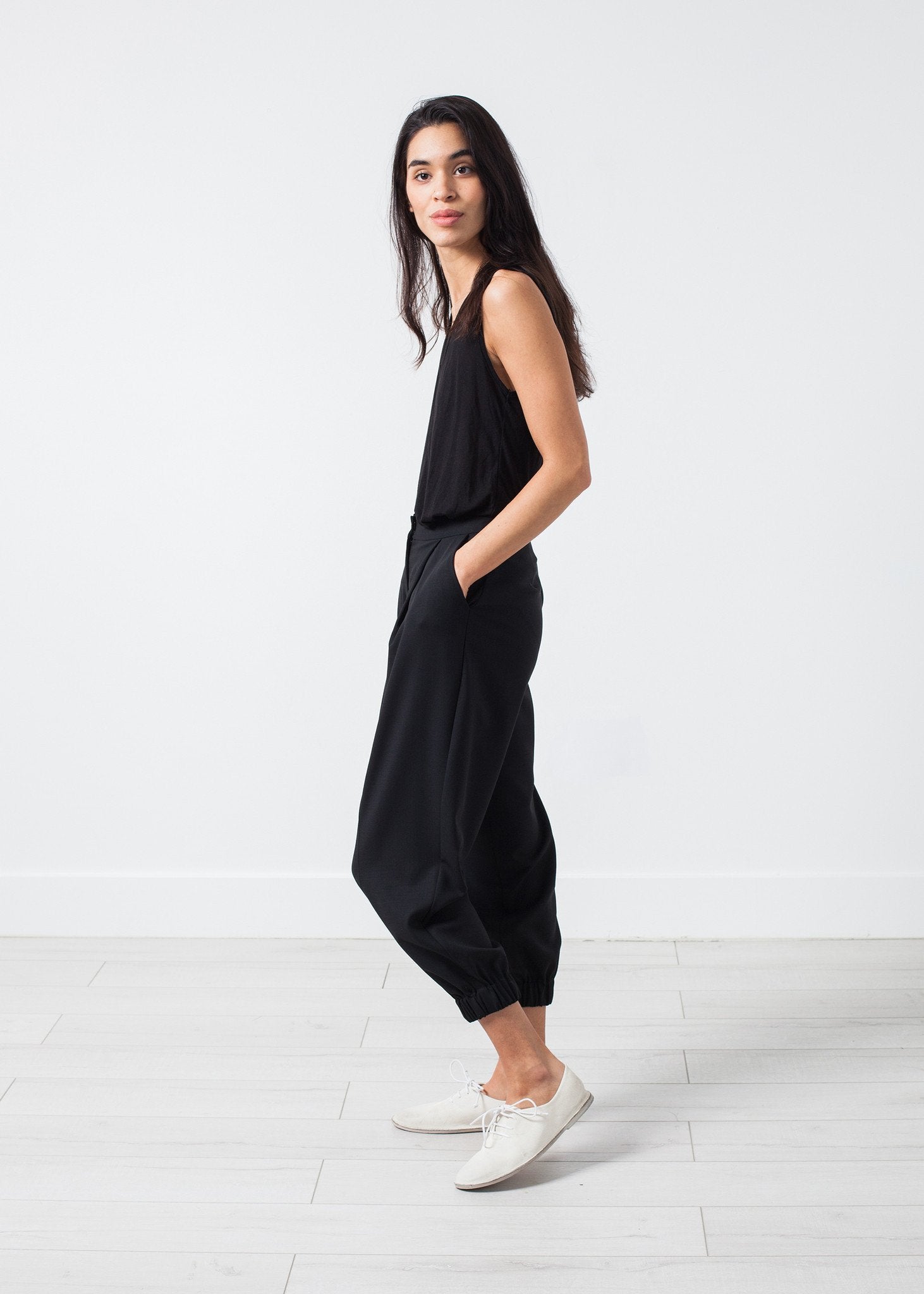 Fancy Wool Pant in Black Amelia Toro