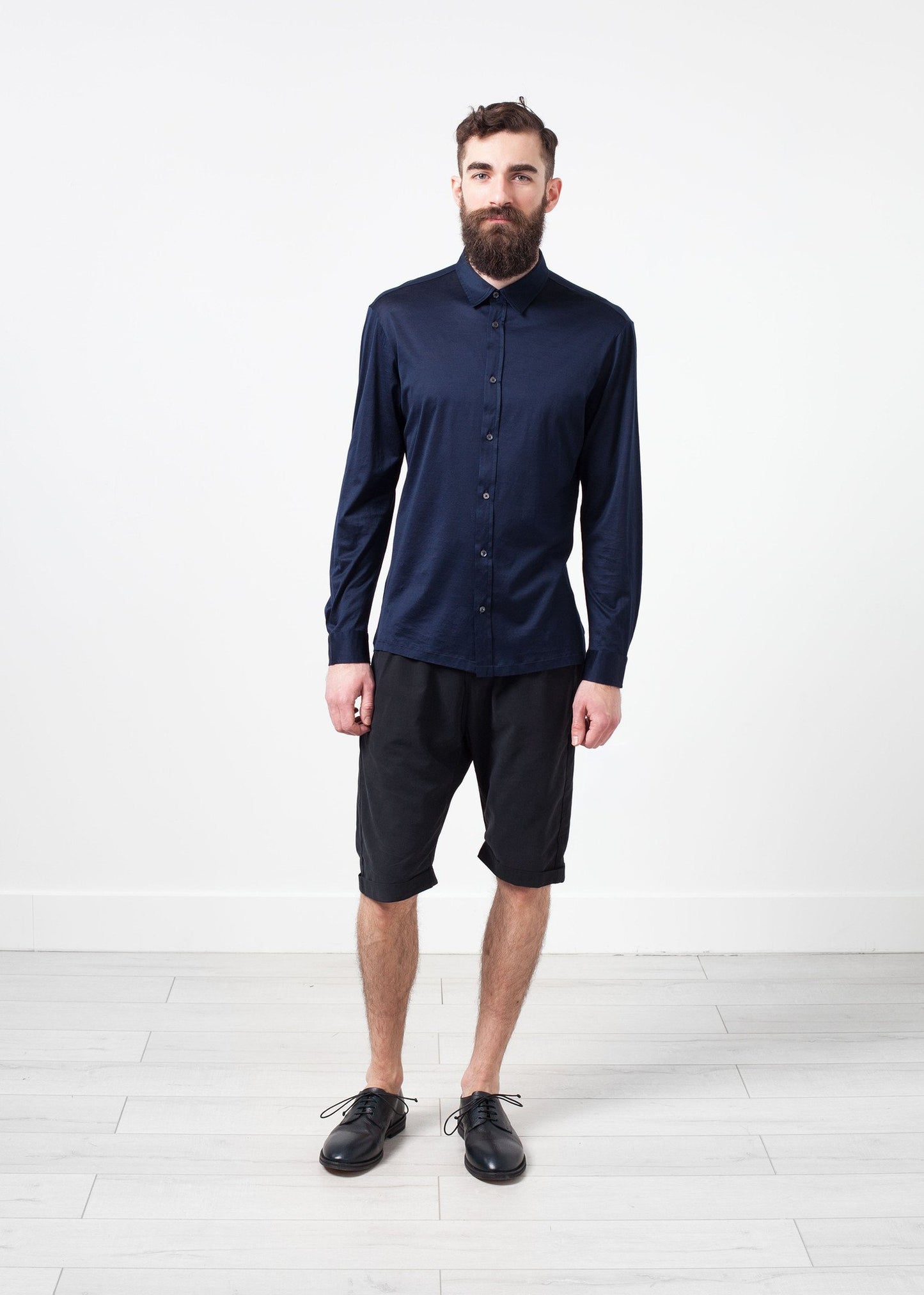Scotland Button-Up in Navy Mauro Grifoni
