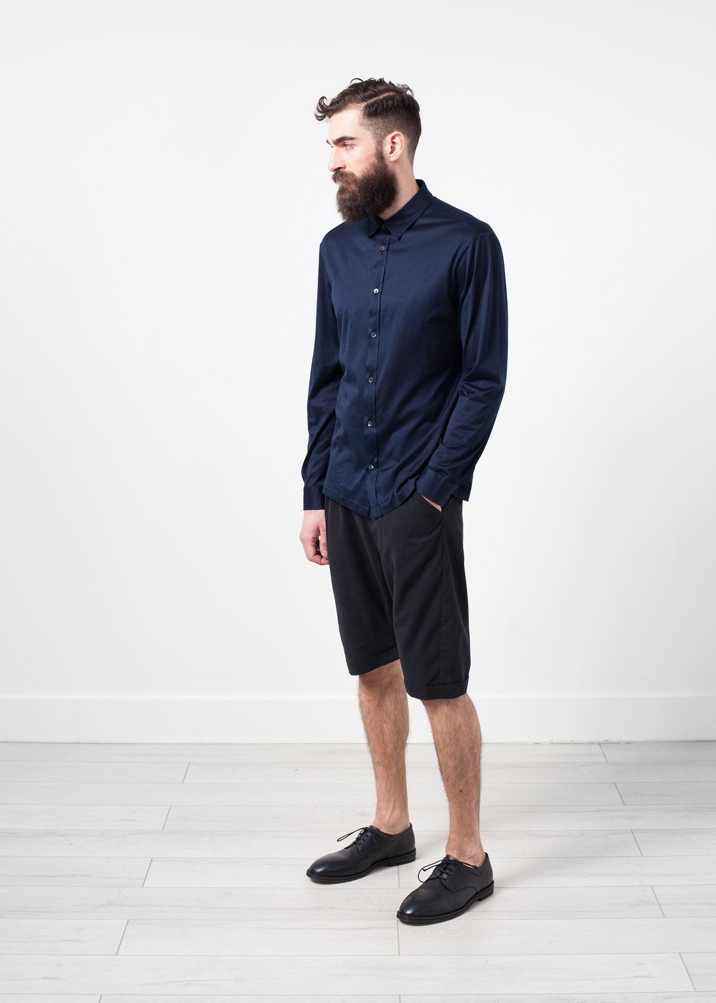 Scotland Button-Up in Navy Mauro Grifoni