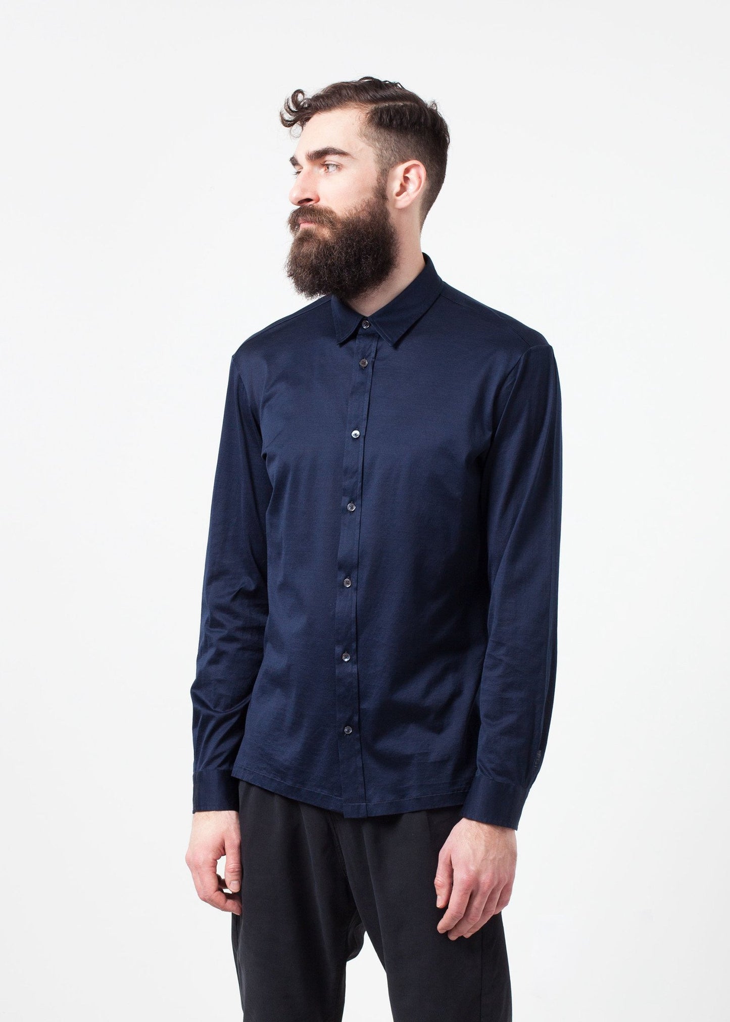 Scotland Button-Up in Navy Mauro Grifoni