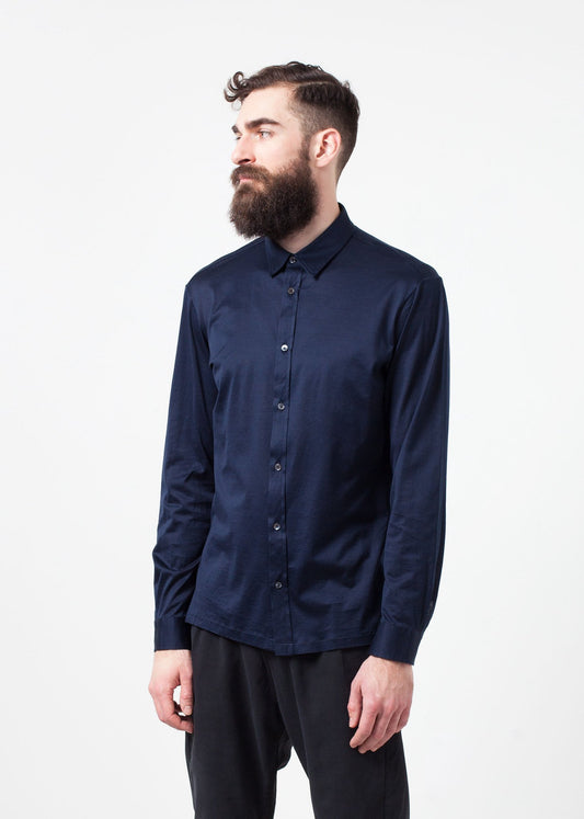 Scotland Button-Up in Navy Mauro Grifoni