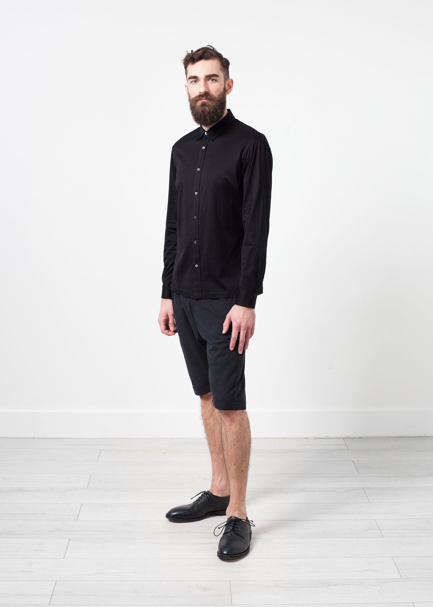 Scotland Button-Up in Black Mauro Grifoni
