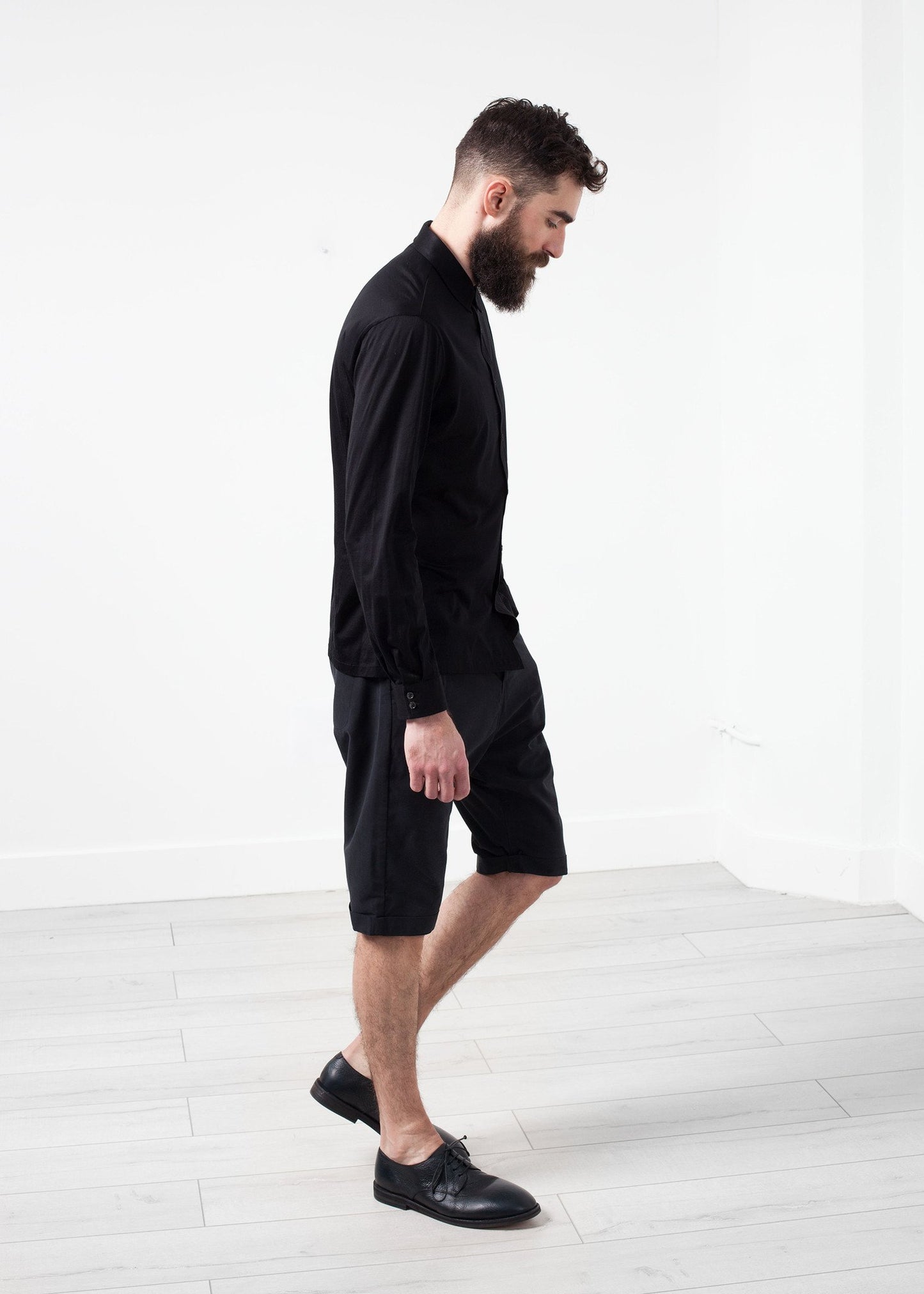 Scotland Button-Up in Black Mauro Grifoni
