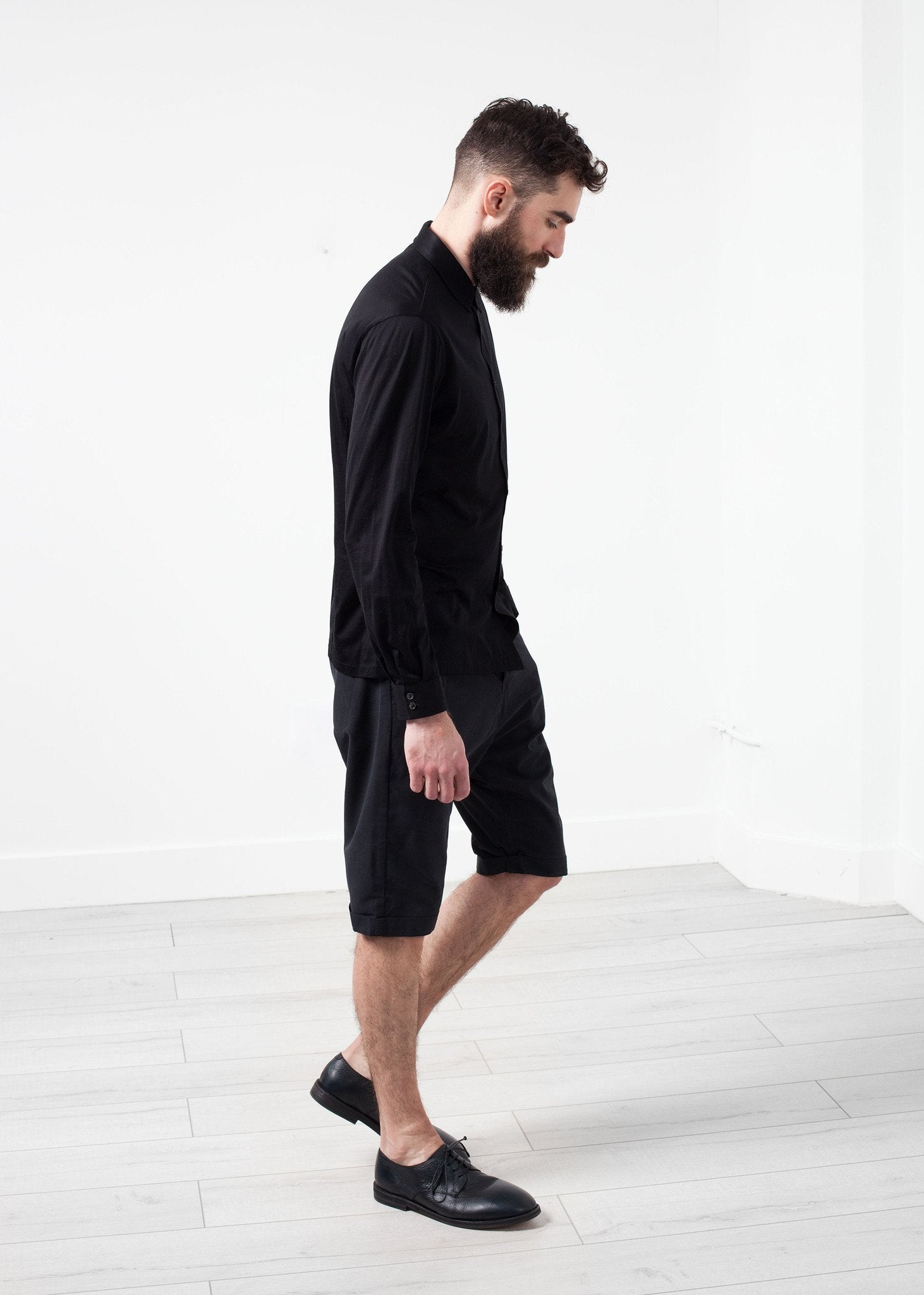 Scotland Button-Up in Black Mauro Grifoni