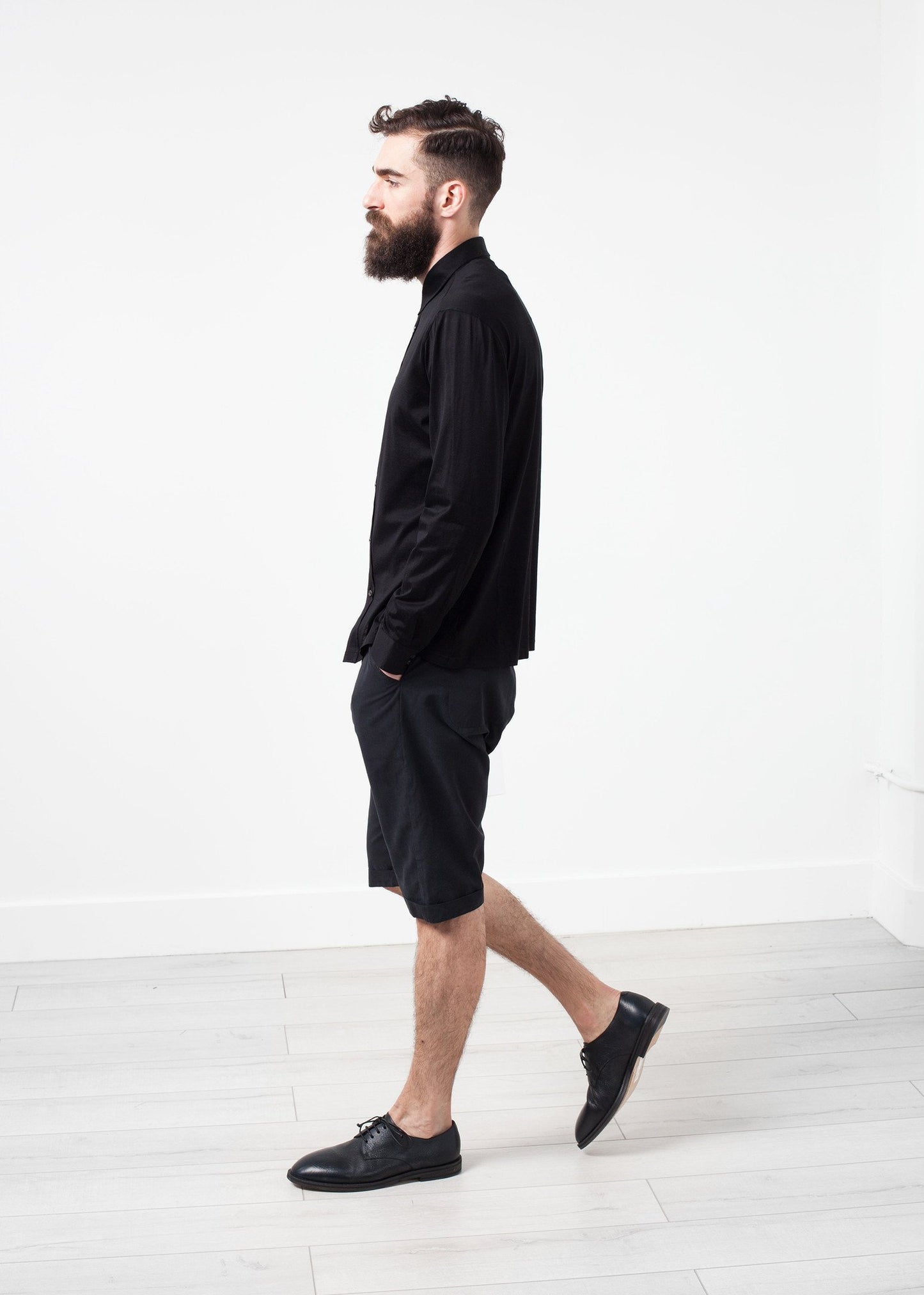 Scotland Button-Up in Black Mauro Grifoni