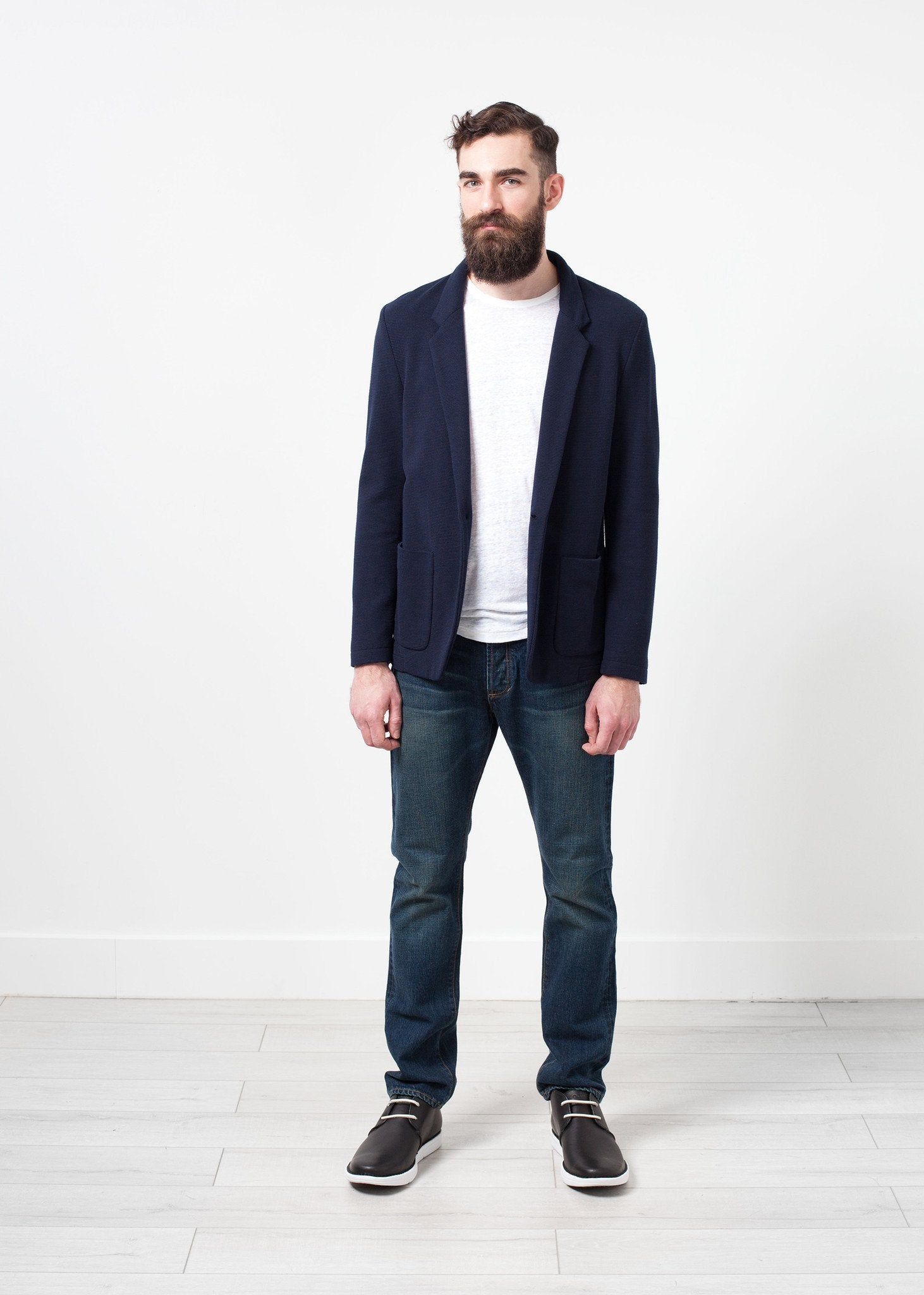 Cotton Jacket in Navy Mauro Grifoni