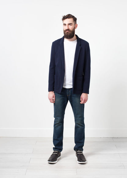Cotton Jacket in Navy Mauro Grifoni