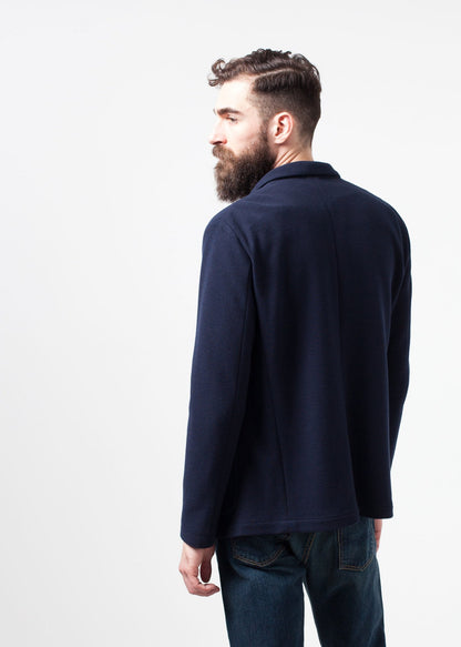 Cotton Jacket in Navy Mauro Grifoni