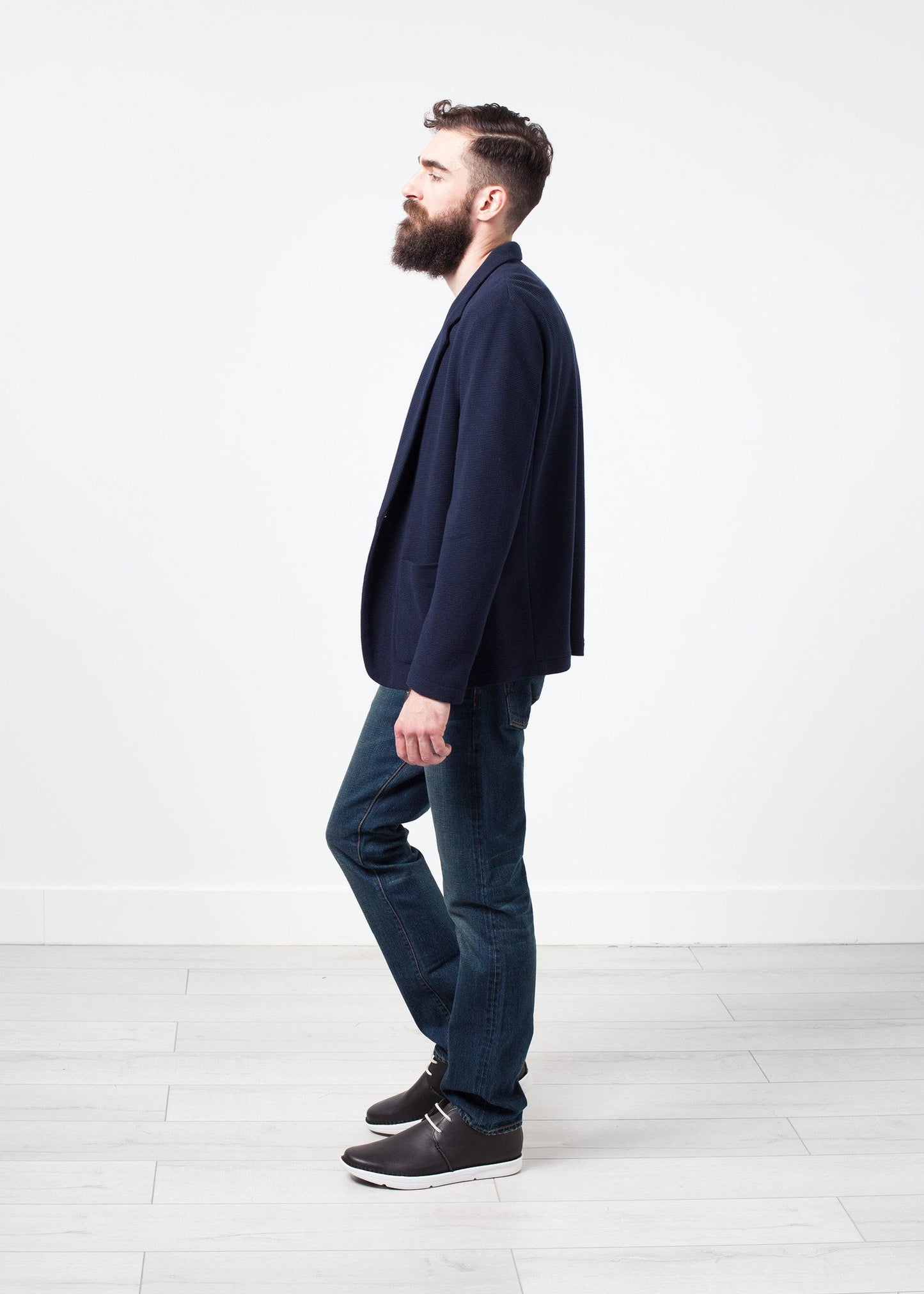 Cotton Jacket in Navy Mauro Grifoni