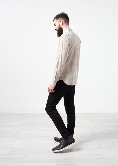 Patterned Button Up in Beige DNL