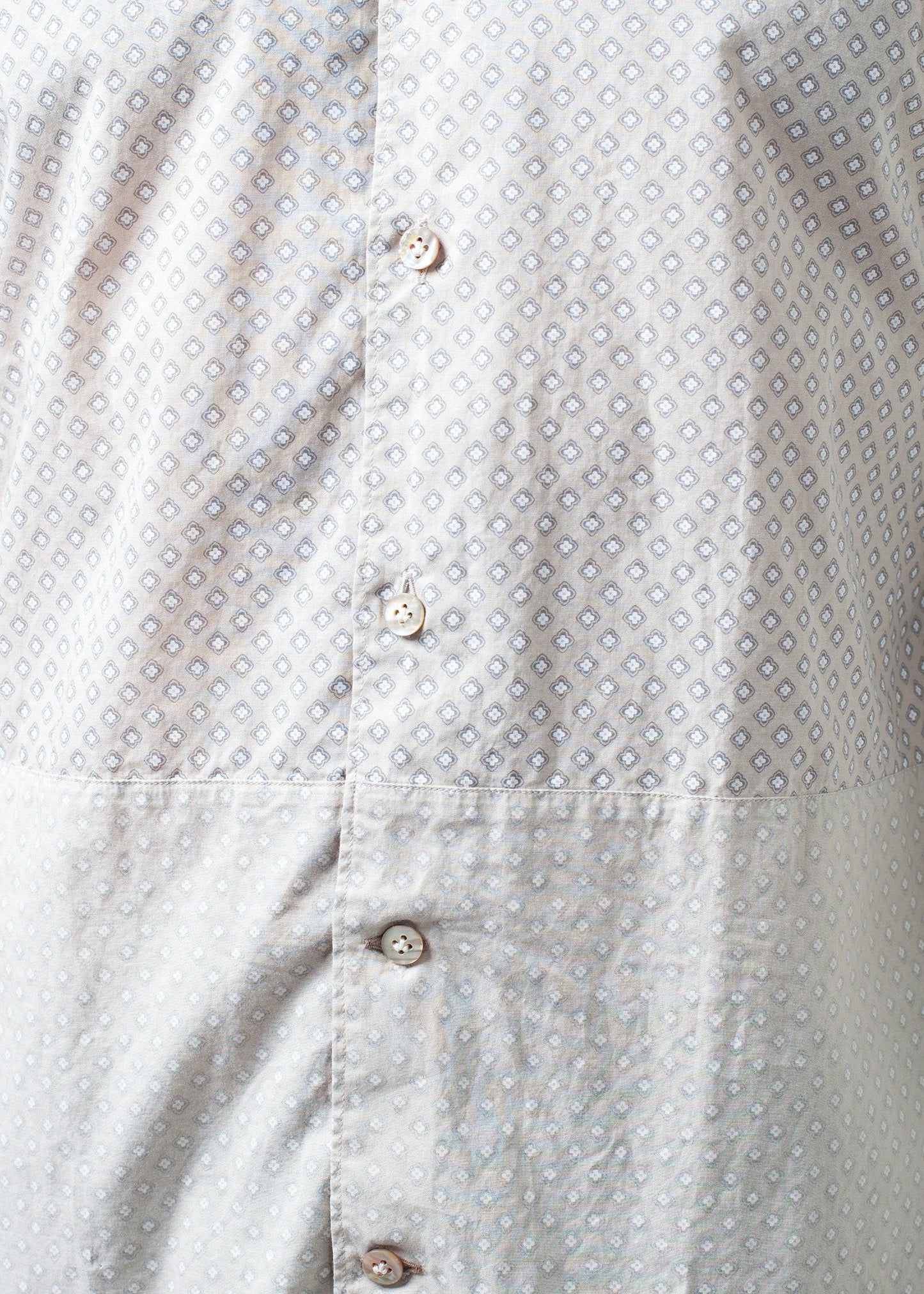 Patterned Button Up in Beige DNL