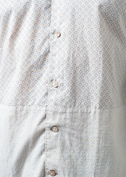 Patterned Button Up in Beige DNL