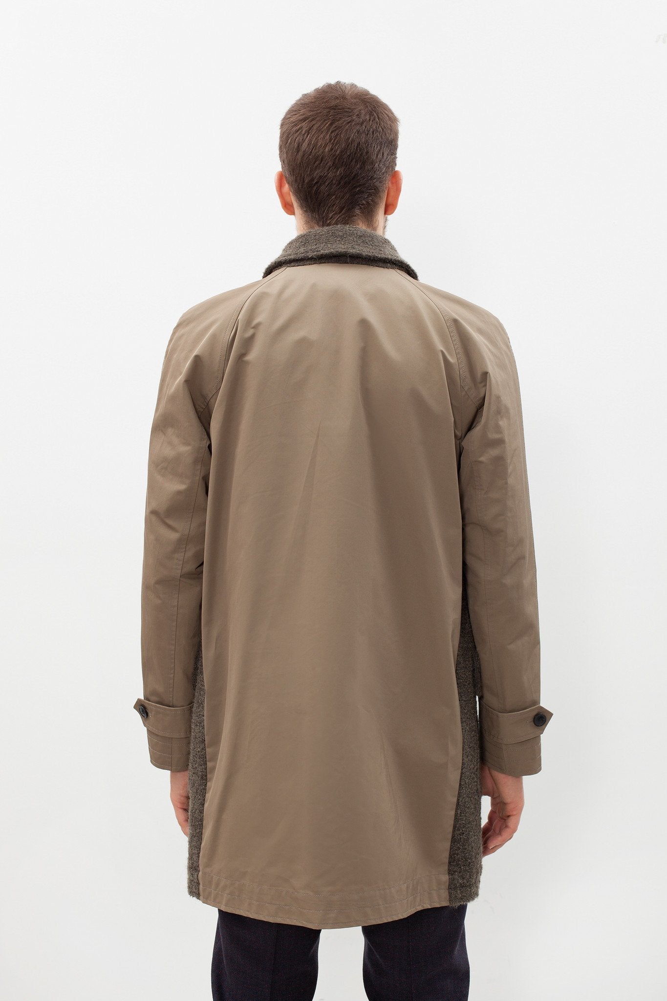 Raglan Maniche Coat in Olive Mauro Grifoni