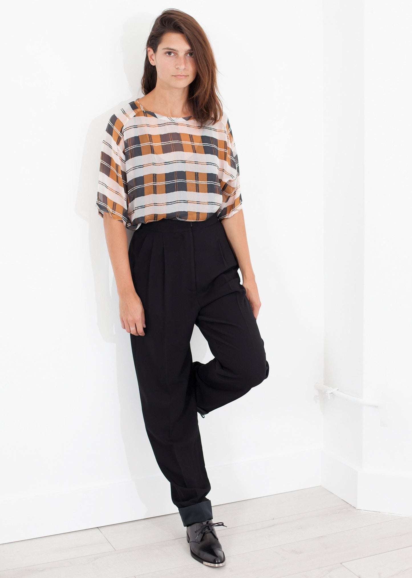 Contrast Cuff Pant in Black Ter et Bantine