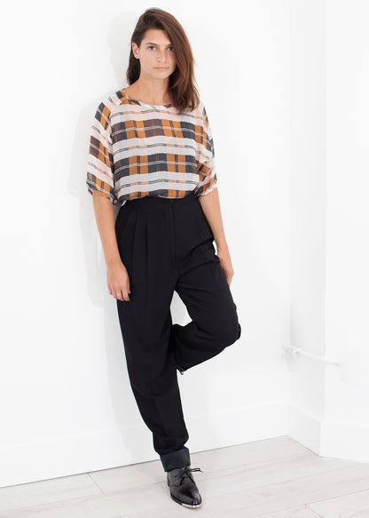 Contrast Cuff Pant in Black Ter et Bantine