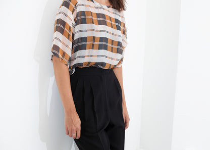 Contrast Cuff Pant in Black Ter et Bantine