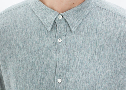 Kasuri Jersey Button-Up in Blue Grey V:Room