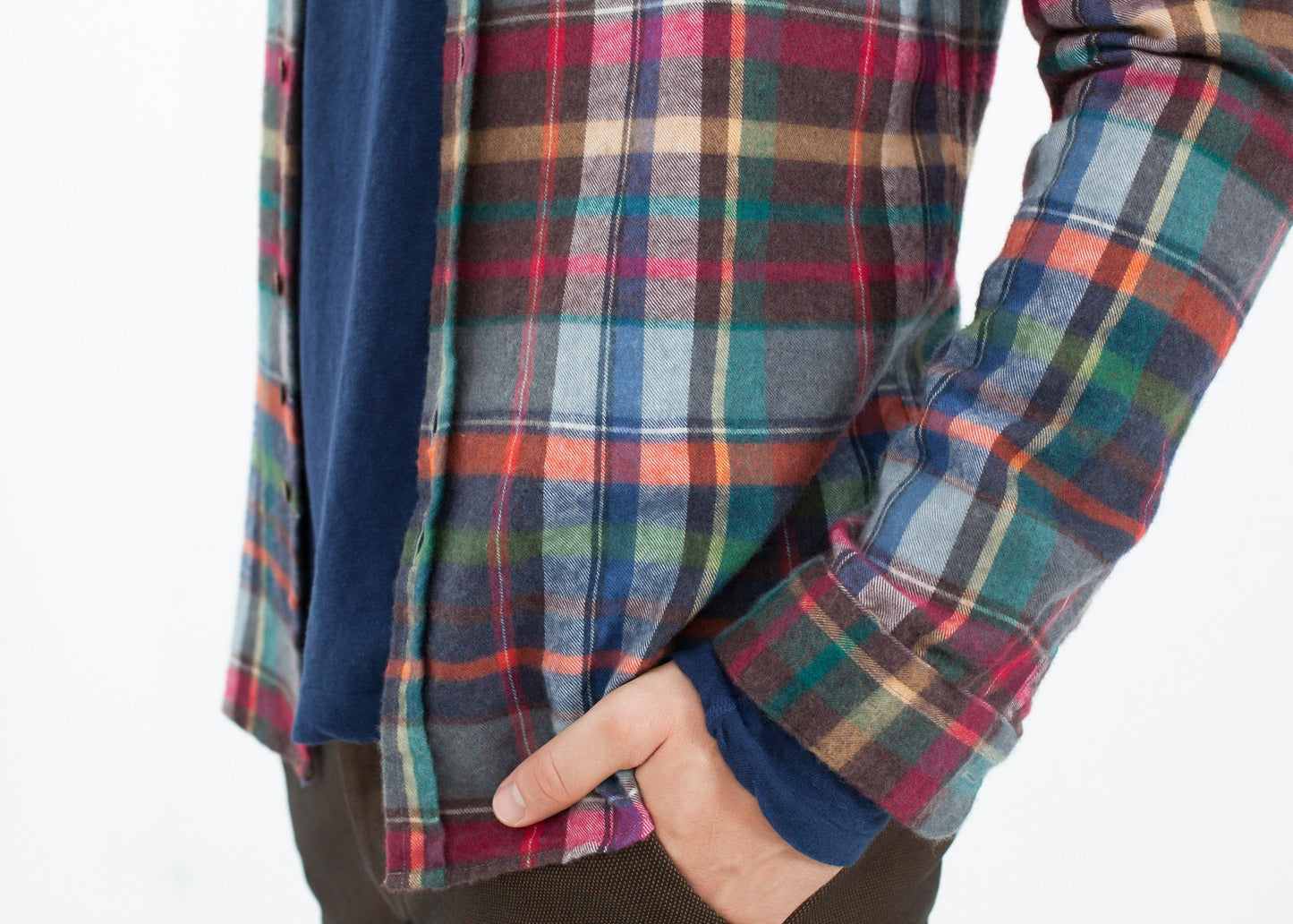 Riccardo Button-Up in Plaid Multi Aglini