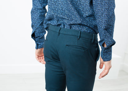 Diamond Weave Trouser in Sky Pence