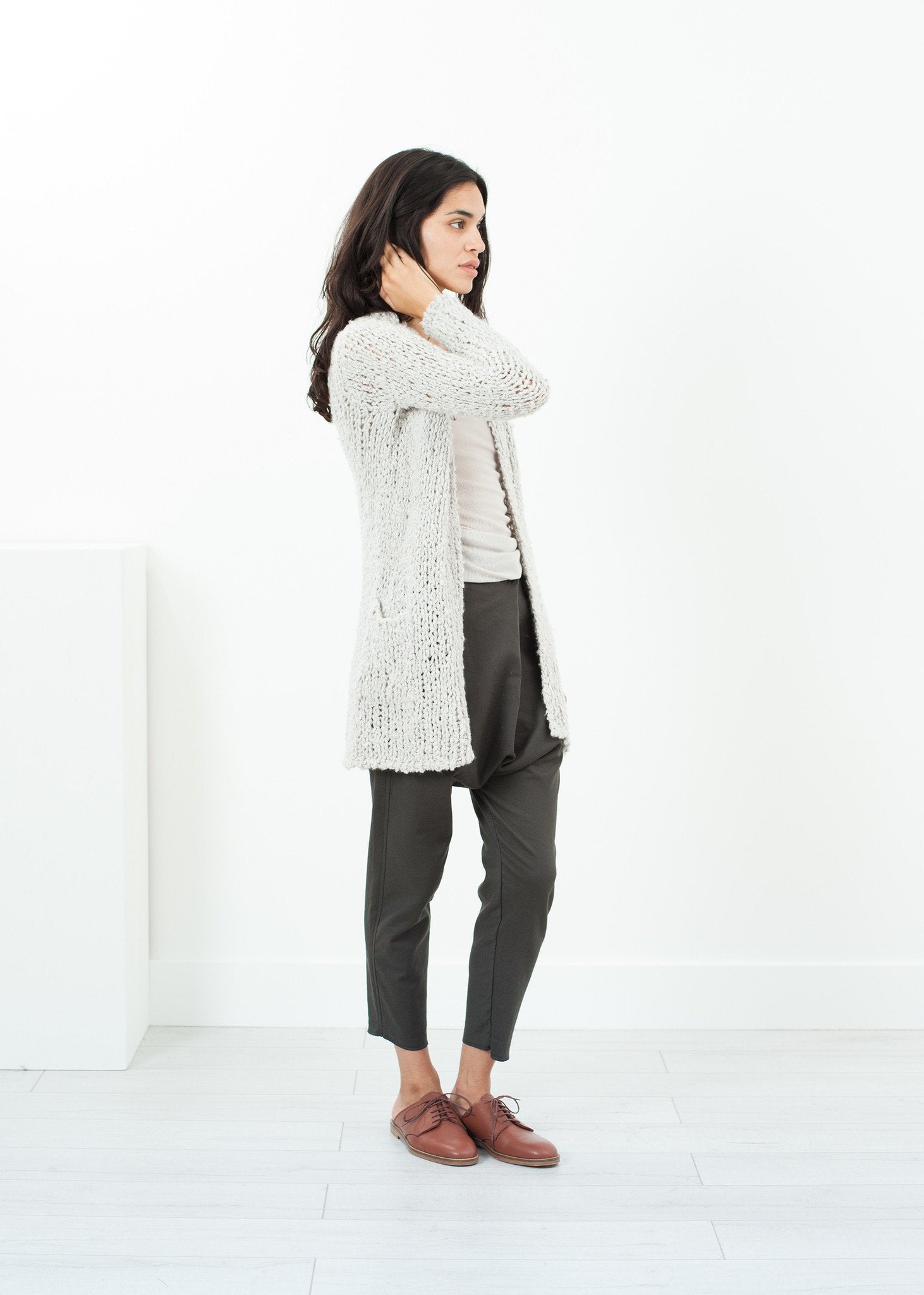 Bulk Stitch Cardigan in Cloud Private 02 04