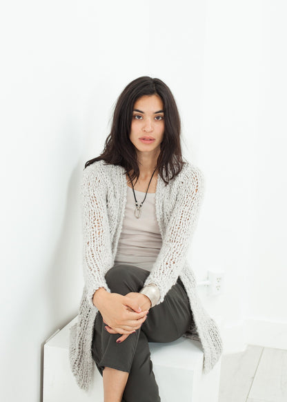 Bulk Stitch Cardigan in Cloud Private 02 04
