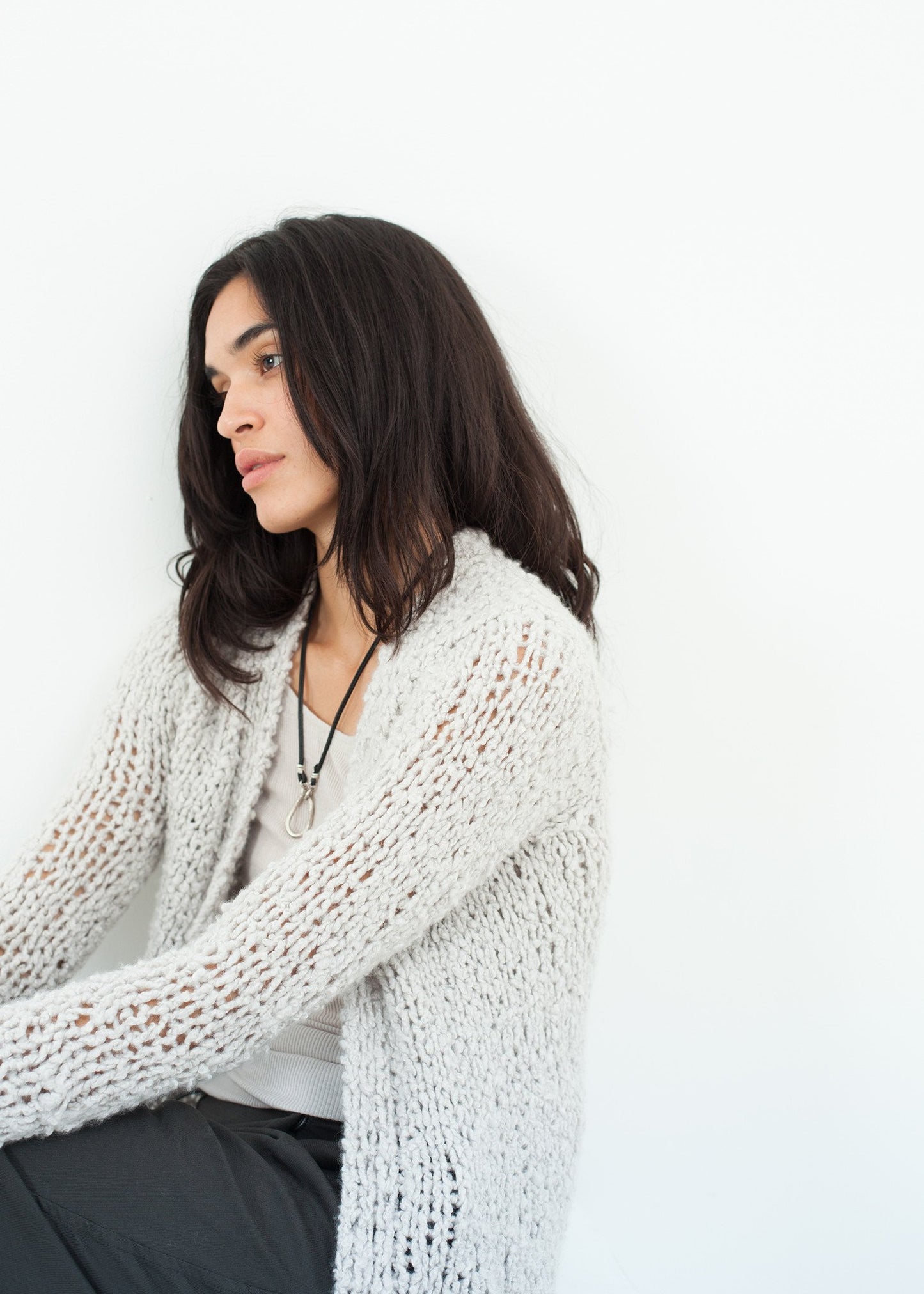 Bulk Stitch Cardigan in Cloud Private 02 04