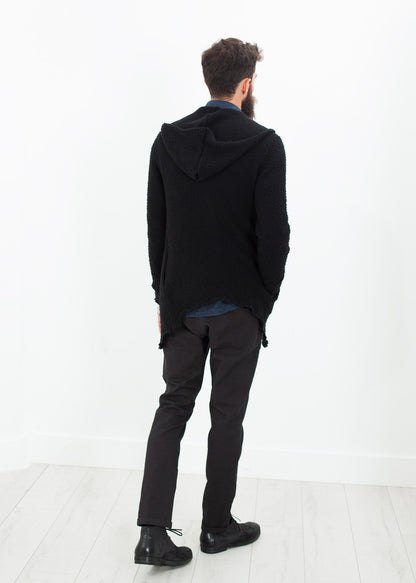 Pill Zip Sweater in Black Avant Toi