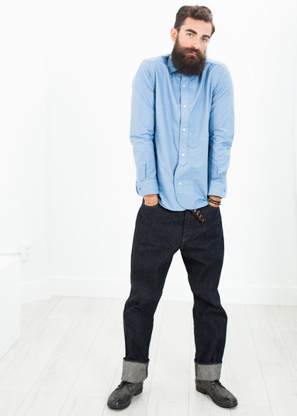 British Officer's Shirt in Sky Blue Nigel Cabourn