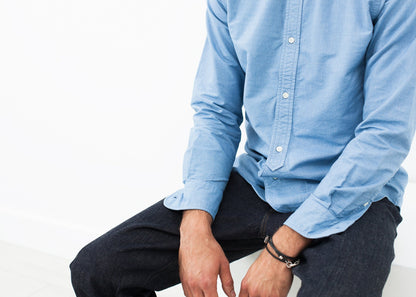 British Officer's Shirt in Sky Blue Nigel Cabourn