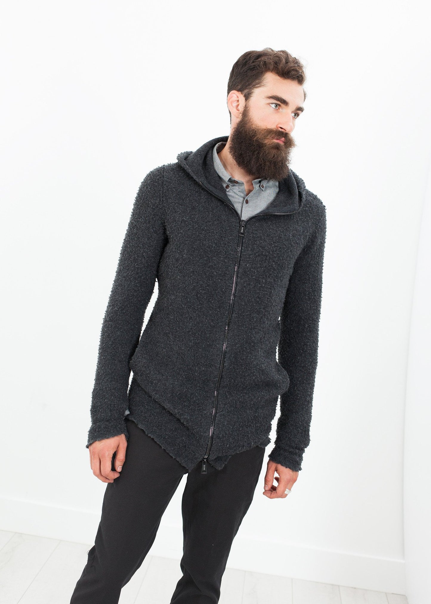 Pill Zip Sweater in Anthracite Avant Toi